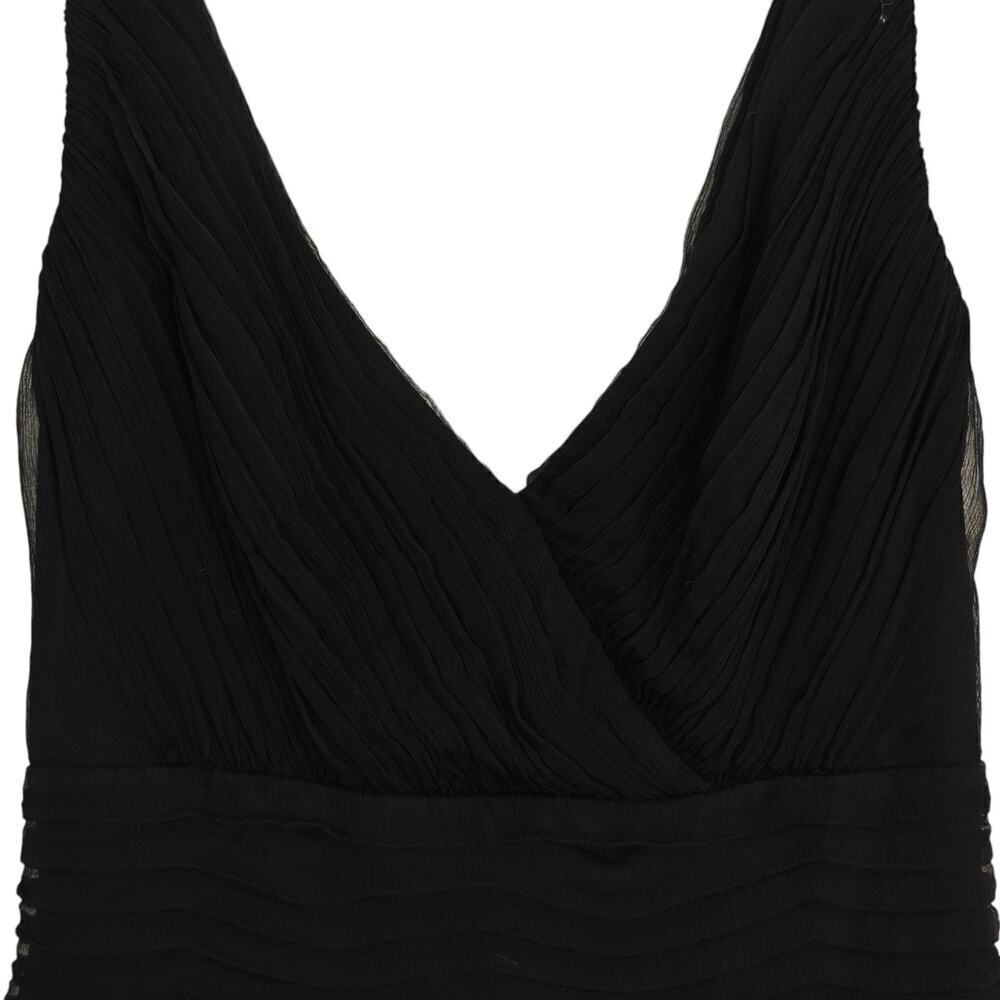 Tadashi Shoji Collection Silk Chiffon Dress Size 2 Black Cocktail Evening - Picture 4 of 11